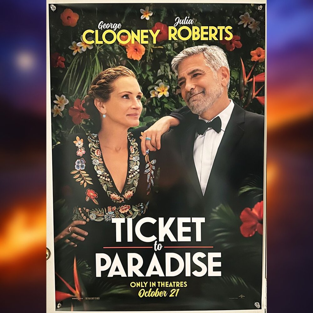TICKET TO PARADISE (2022) - ORIGINAL DOUBLE SIDED MOVIE POSTER
